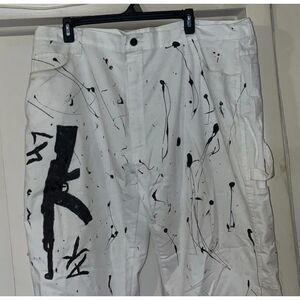 Dickies Mens Fashion Jeans Custom Made 42x32" Ak-47 Paint Splatter